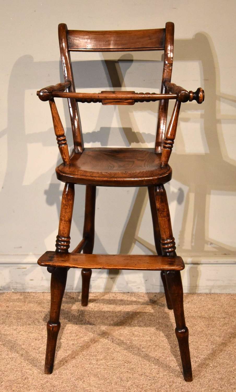 19th Century Elm and Ash Childs High Chair