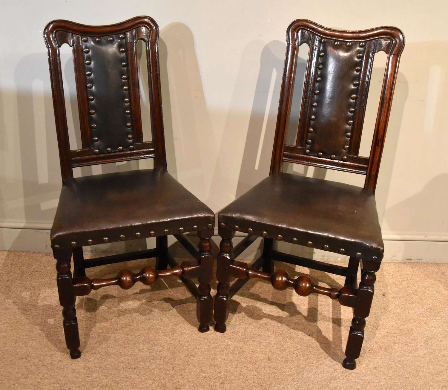 Charles II Period Oak Sidechairs