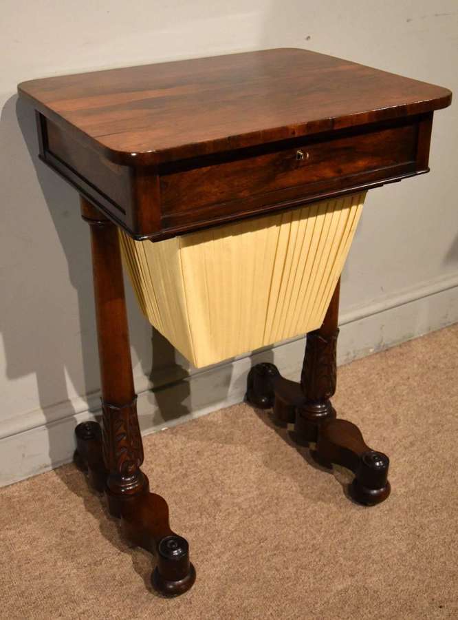Regency Rosewood Lamp / Sewing Table