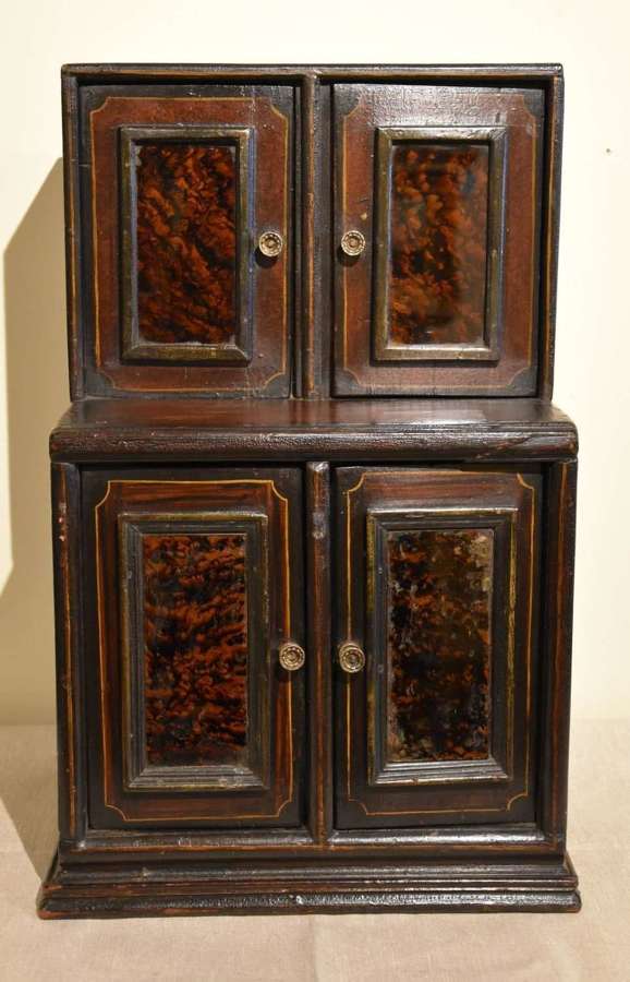 Small Painted 19th Century Smokers / Spice Cabinet
