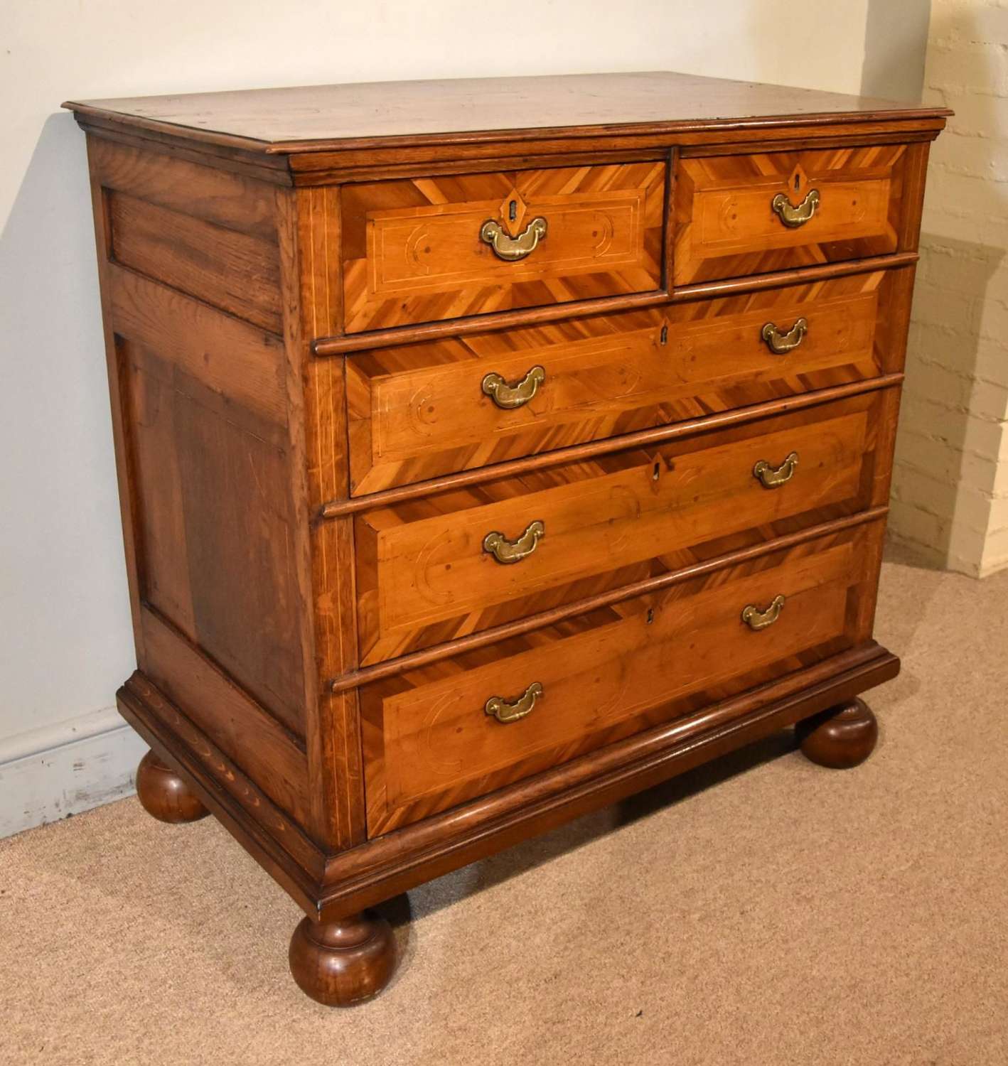 William & Mary Period Oak Chest of Drawers
