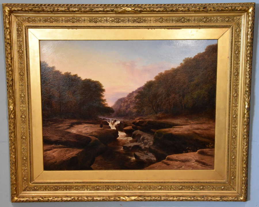 Oil Painting 'The Strid, Near Bolton Abbey Wharfedale' by Walter Willi