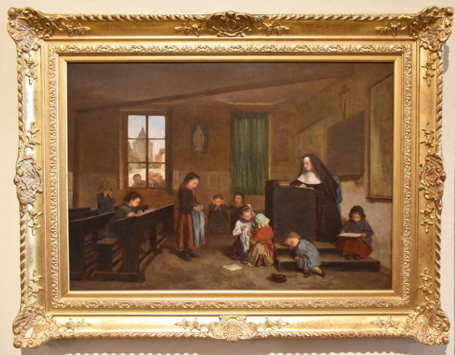 "The Schoolroom" Oil Painting by Theophile Duverger