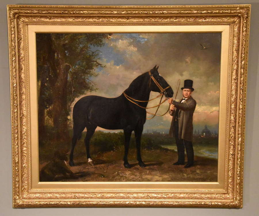 'Gentleman with Horse & Hound' by Frederick Philips