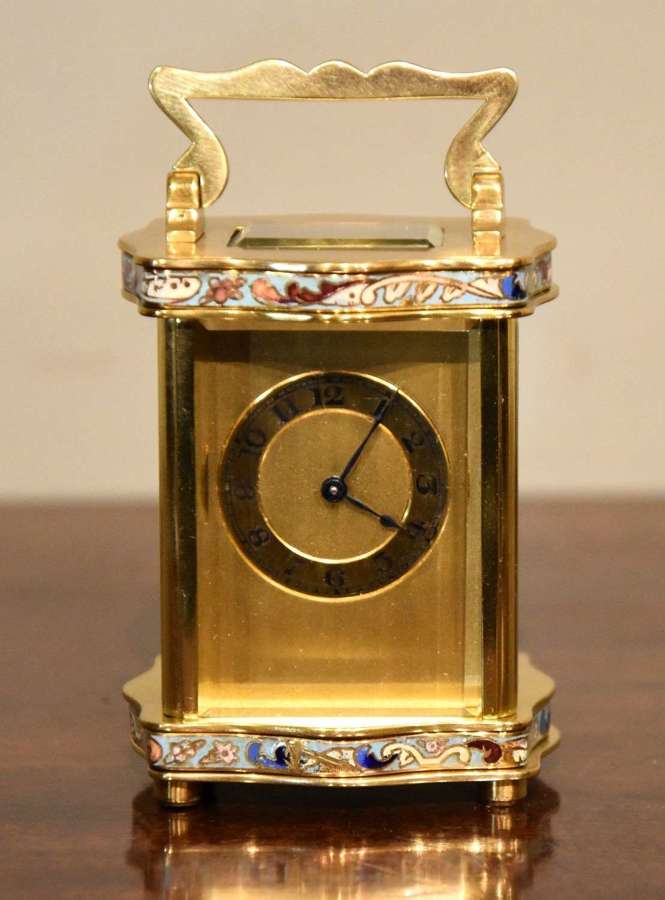 Miniature Enamel Carriage Timepiece