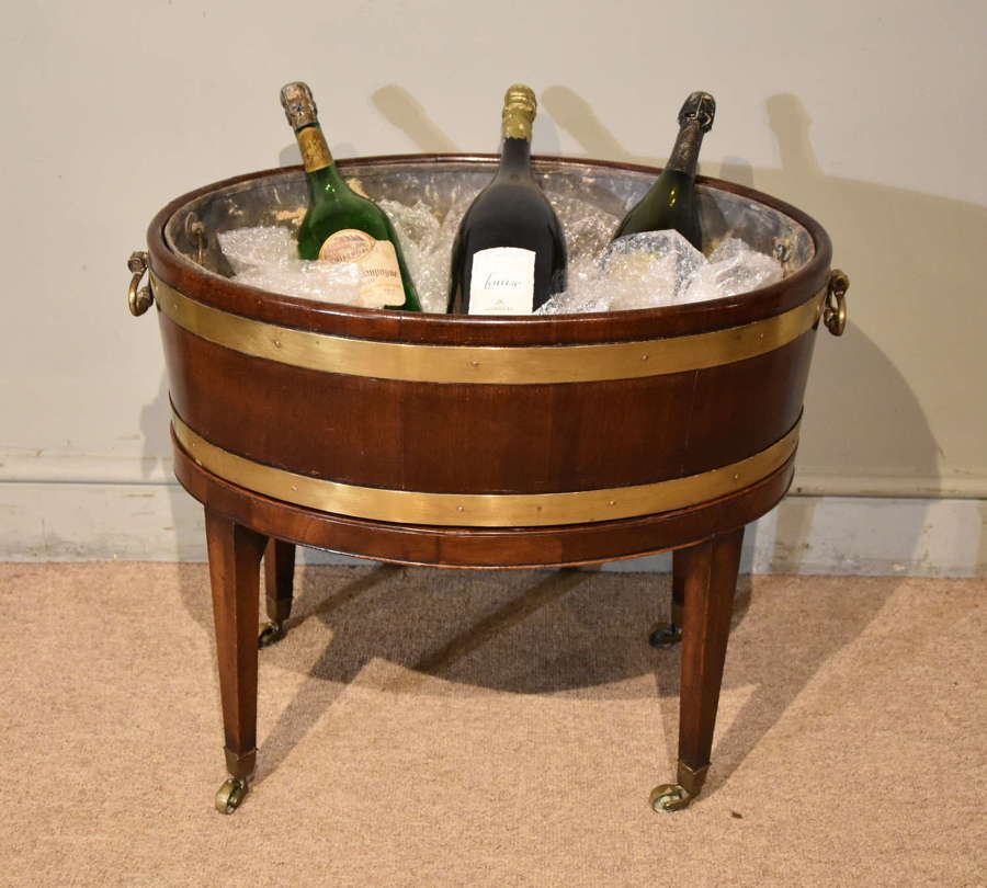 George III Mahogany Oval Wine Cooler