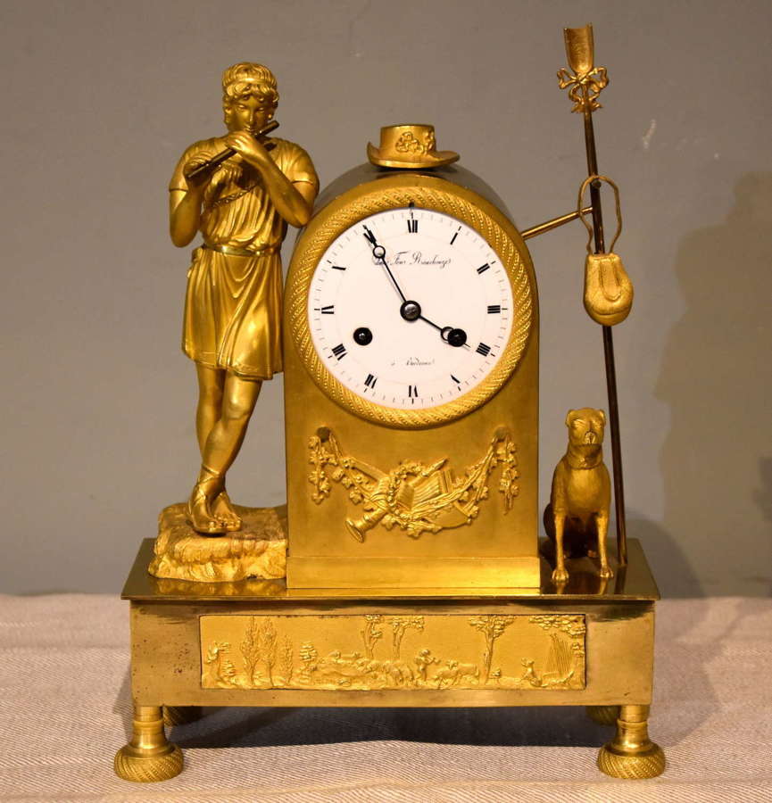 French Empire Ormolu Mantel Clock