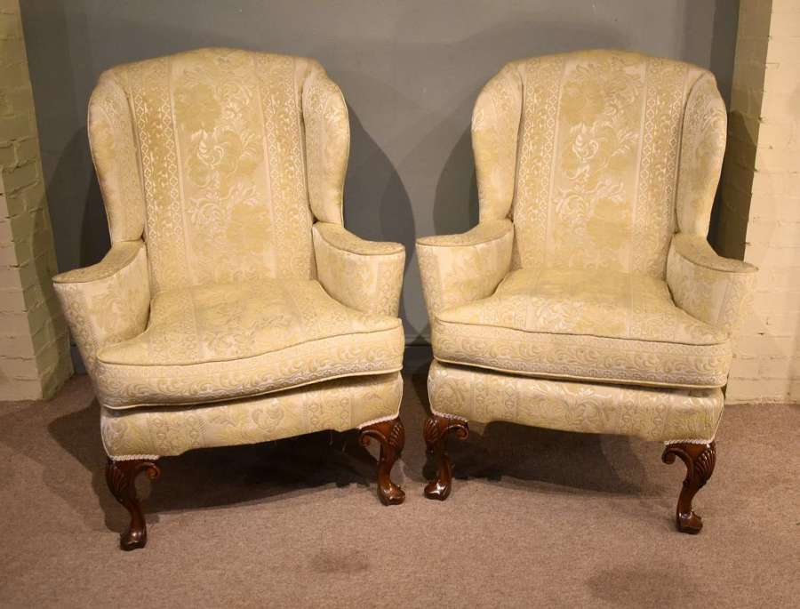Pair of early 20th Century Walnut Armchairs