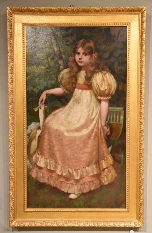 Oil Painting by Richard George Hinchliffe "Portrait of a Girl" 