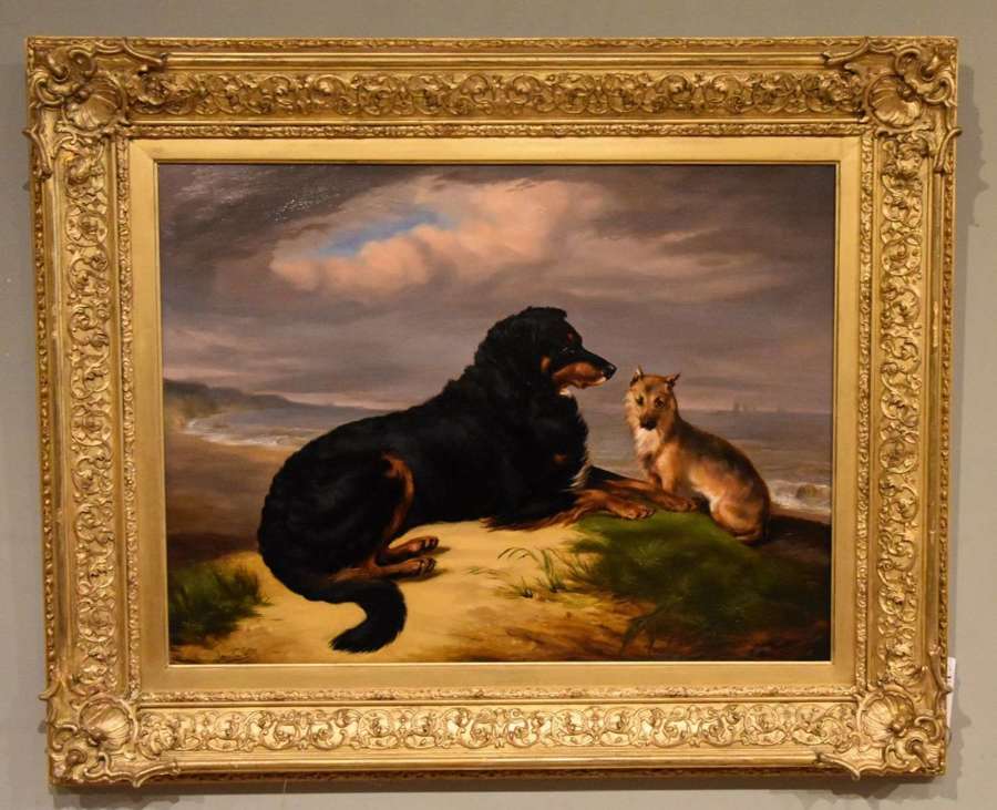 Oil Painting by Samuel John Carter "Best of Friends"