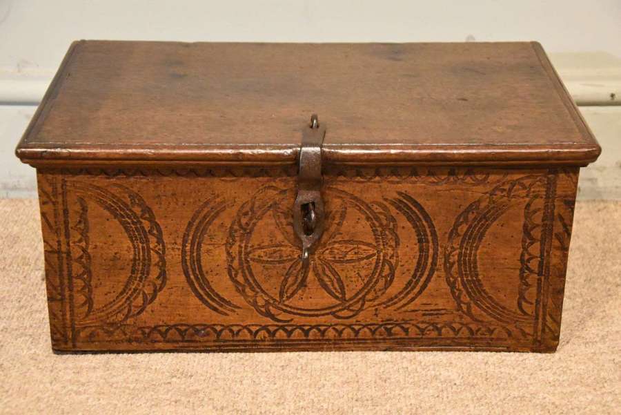 Carved 17th Century Lacewood Table Box