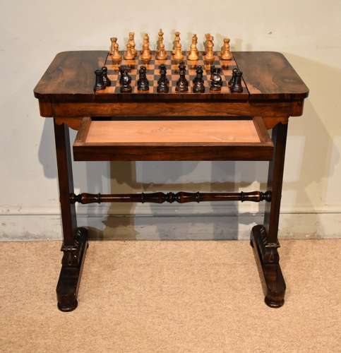 Regency Period Rosewood Games Table