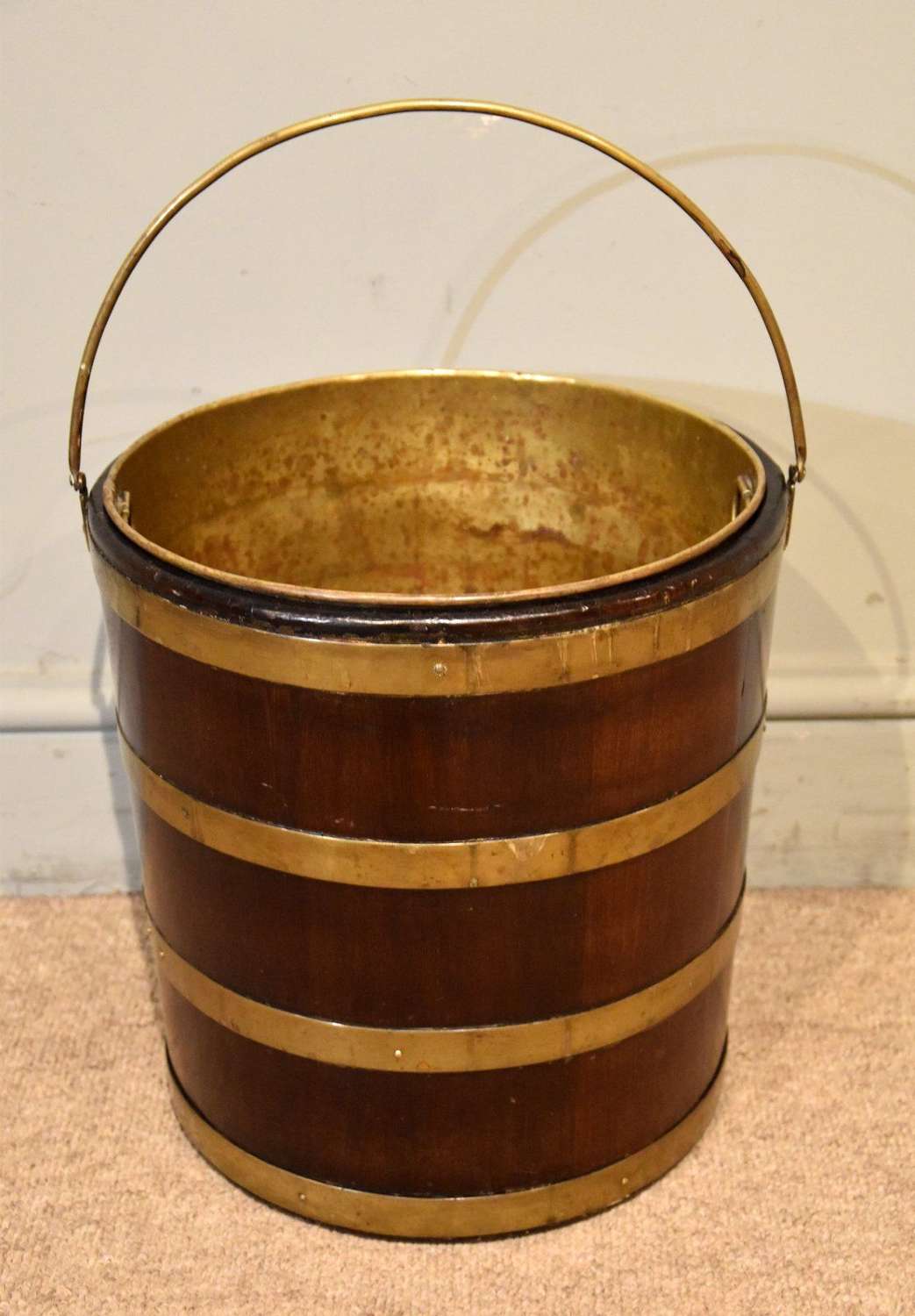 18th Century Brass Bound Oyster Bucket