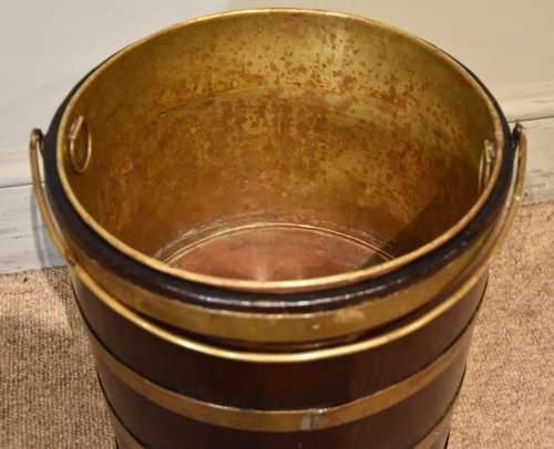 18th Century Brass Bound Oyster Bucket