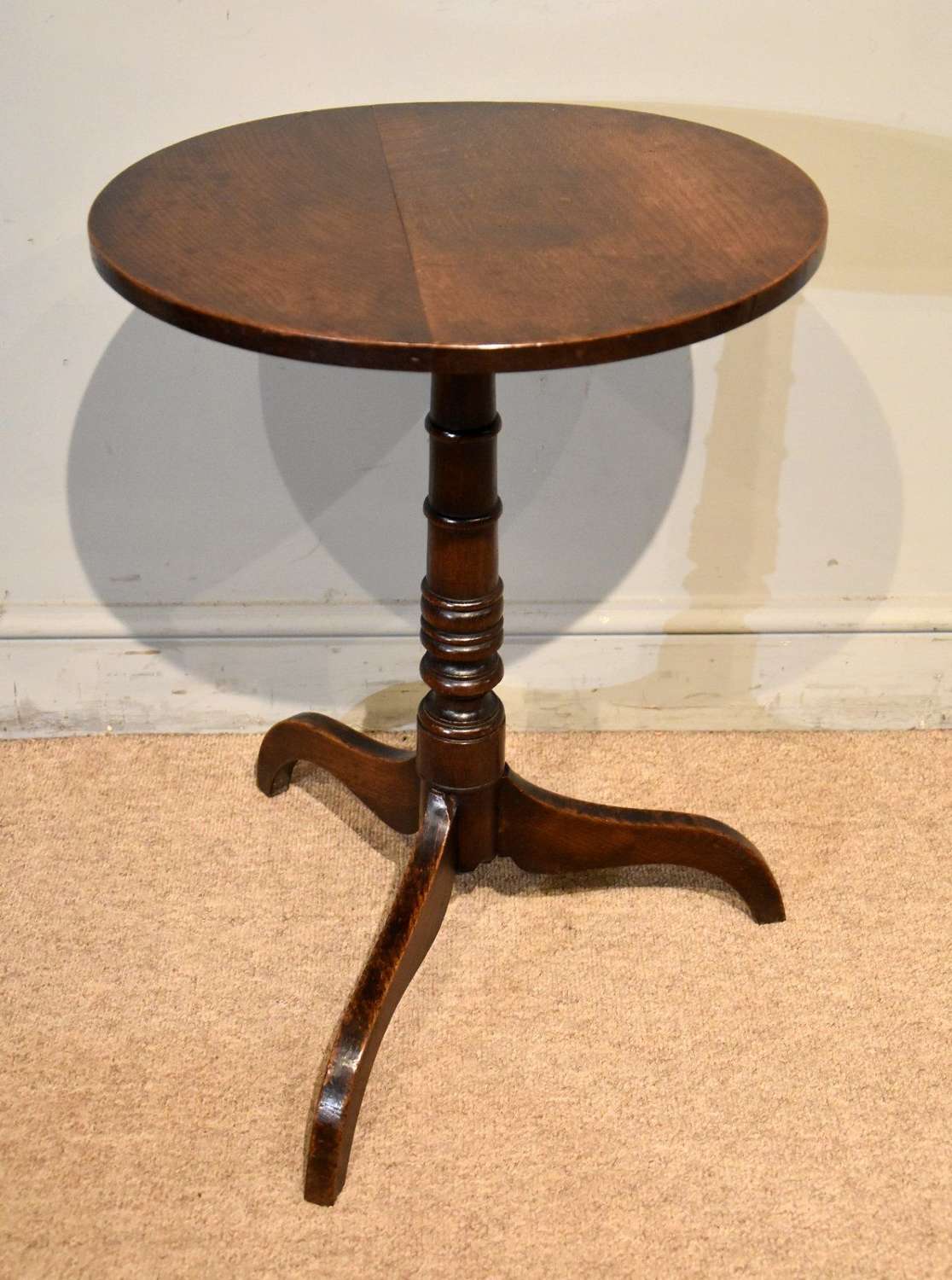 18th Century Oak Tripod Wine Table