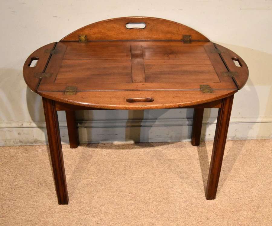 Mid 19th century mahogany butlers tray coffee table