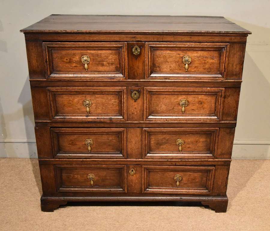 Charles II oak chest of drawers