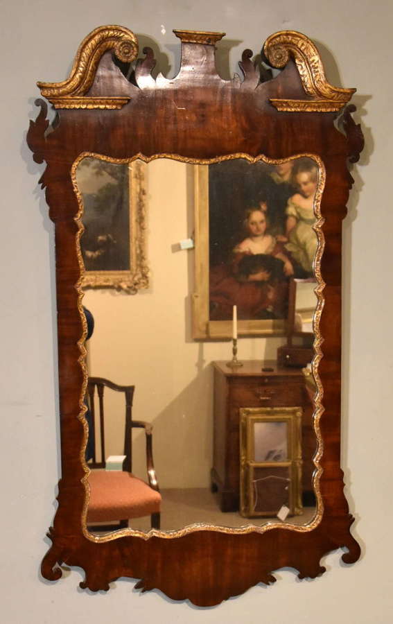 Early 18th century walnut wall mirror