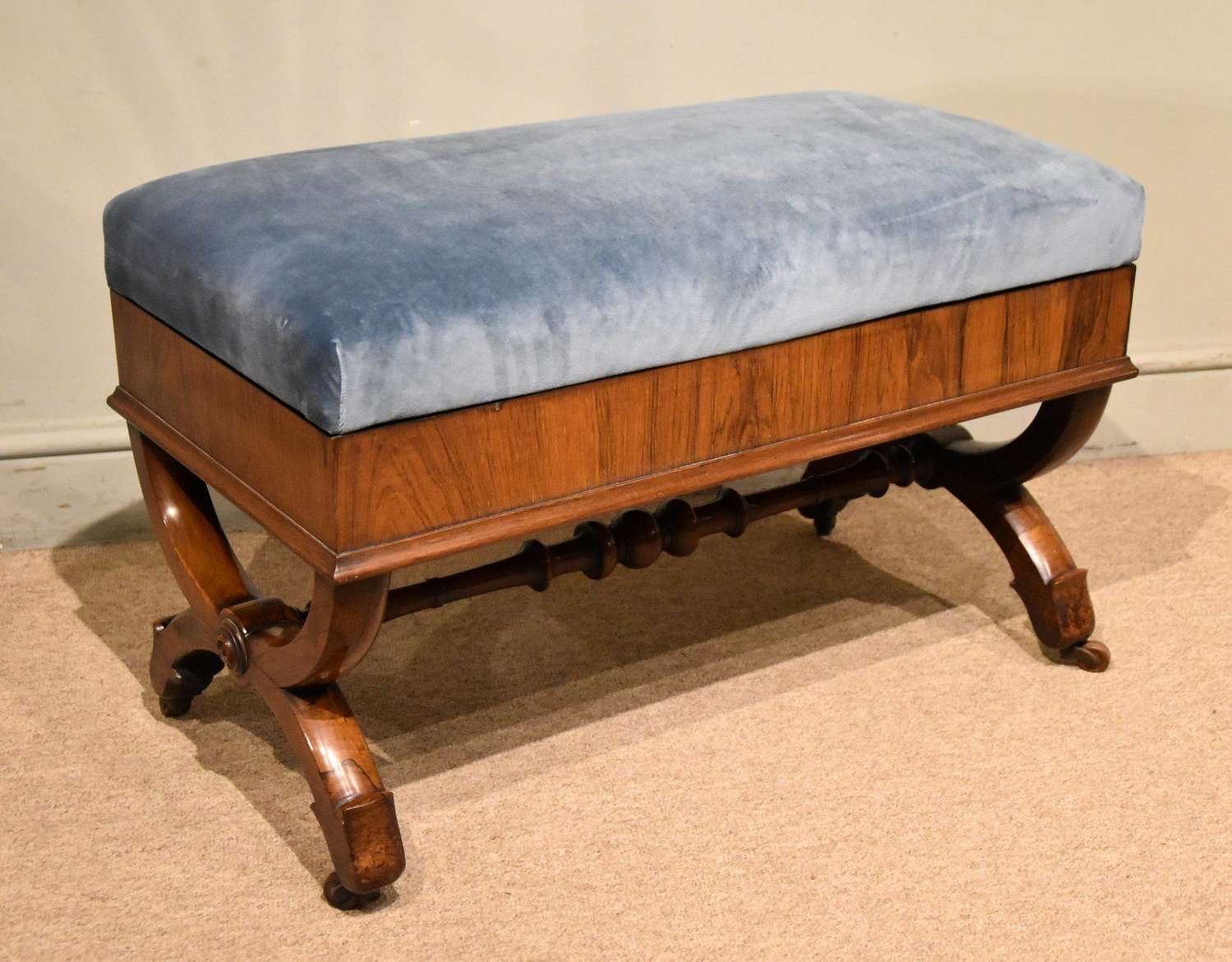 William IV rosewood duet piano stool