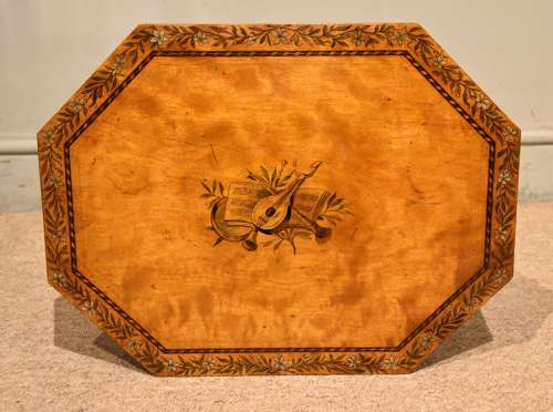 19th Century Gillows satinwood painted table