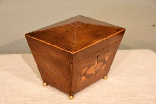 Regency mahogany tea caddy