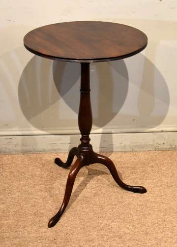George III mahogany wine / lamp tripod table