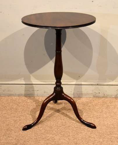 George III mahogany wine / lamp tripod table