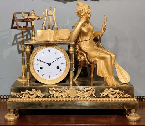 French Empire ormolu mantel clock