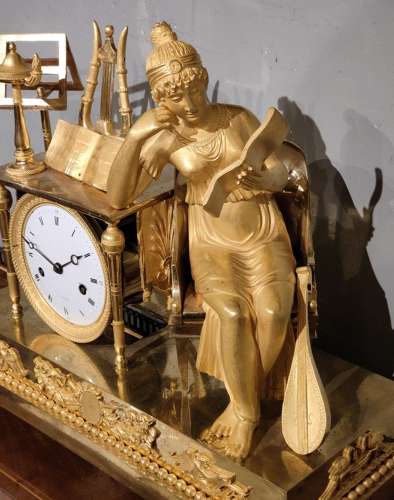 French Empire ormolu mantel clock