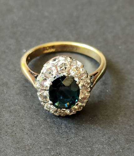 Vintage 18ct Gold Sapphire and Diamond Engagement Ring 'Lady Diana' St