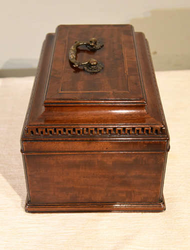 18th century mahogany tea caddy / chest
