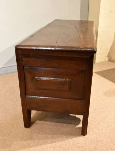 Late 17th century oak marriage coffer