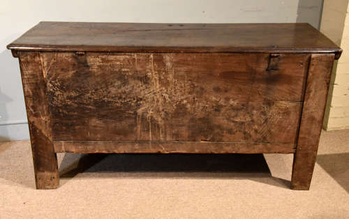Late 17th century oak marriage coffer