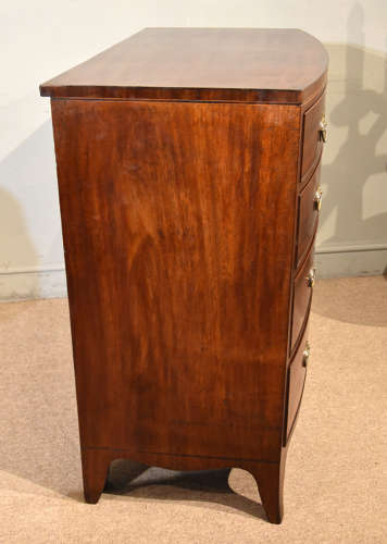 Regency mahogany bow fronted chest of drawers