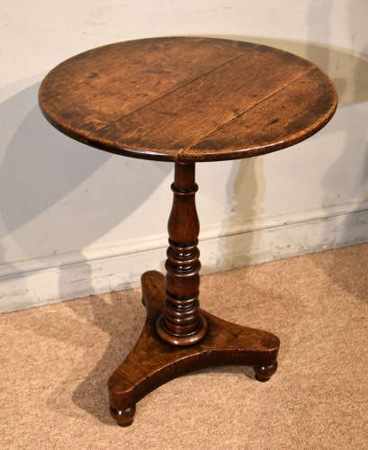 Solid oak late Regency tripod table