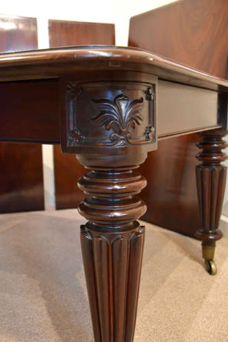 William IV mahogany pull out dining table