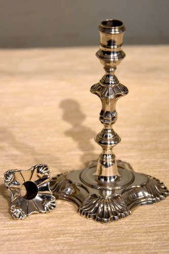 George III silver taperstick candlestick John Cafe