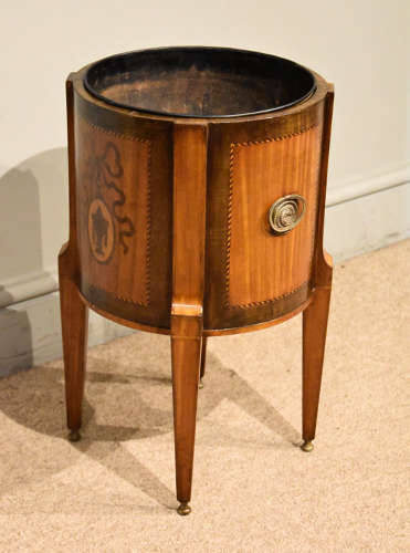 Dutch satinwood and marquetry planter