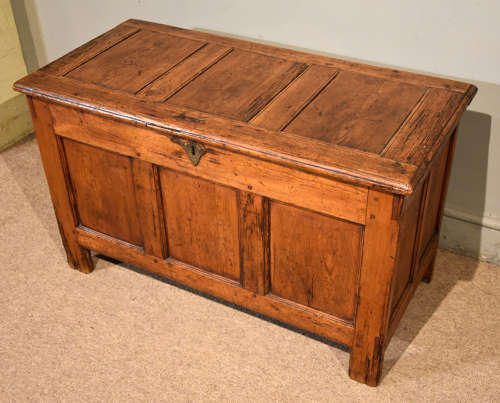 Rare 18th Century Pine Paneled Coffer