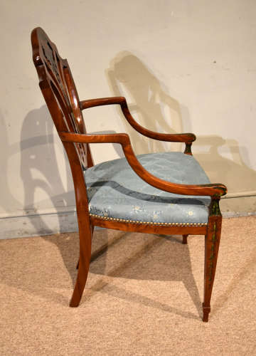 Late 19th Century Satinwood Painted Chair