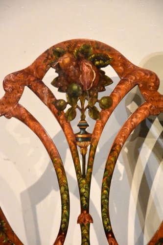 Late 19th Century Satinwood Painted Chair