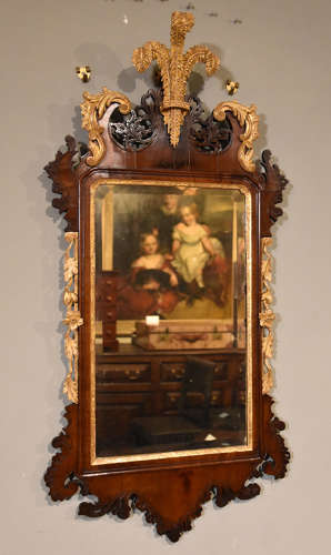 Regency period giltwood oval mirror