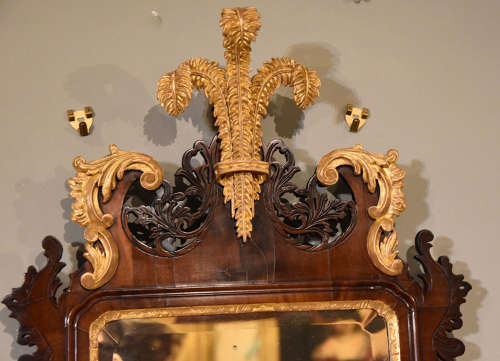 Regency period giltwood oval mirror