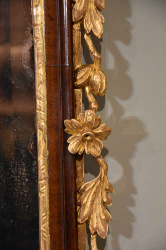Regency period giltwood oval mirror