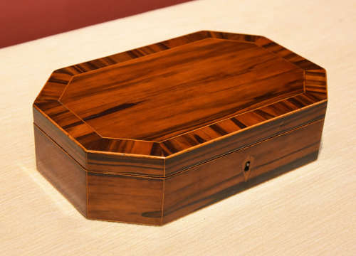 Regency octagonal coromandel box