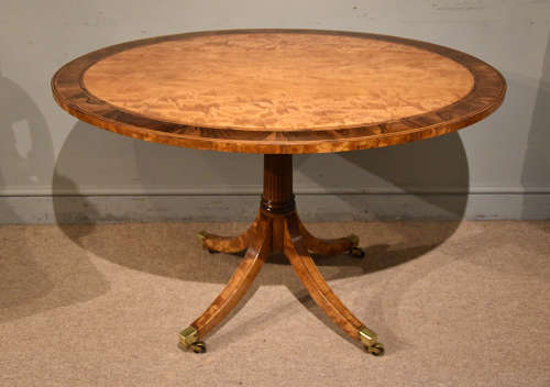 19th Century satinwood centre table by Wright and Mansfield