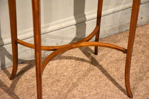 19th century satinwood oval bijouterie vitrine