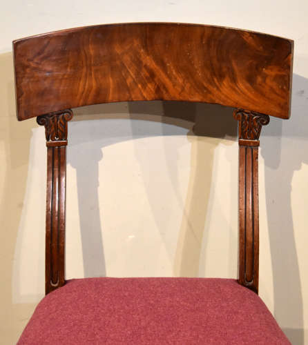 Set of six Regency period mahogany dining chairs