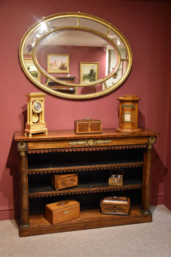 Regency period rosewood open bookcase