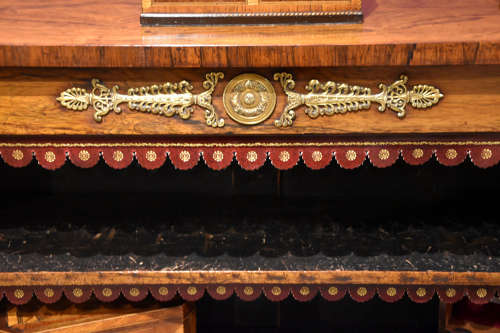 Regency period rosewood open bookcase